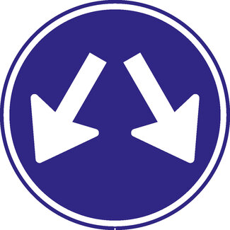 Traffictotaal RVV verkeersbord D03 | Rotondebord | Dubbele pijl