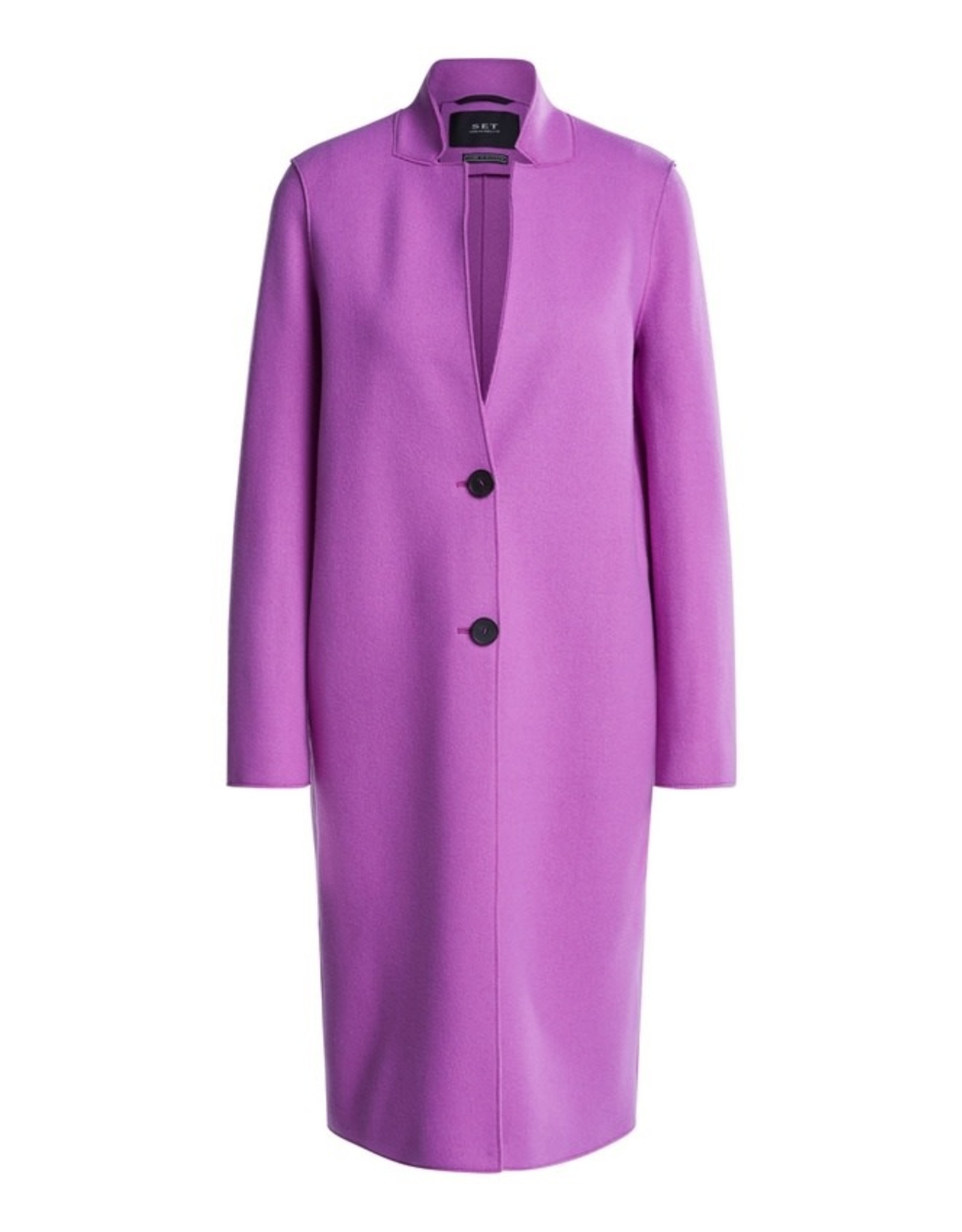 mauve wool coat