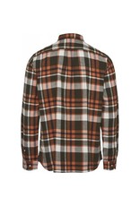 Knowledge Cotton Larch Check Shirt Rust