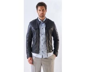 Casey Blue Leather Jacket 