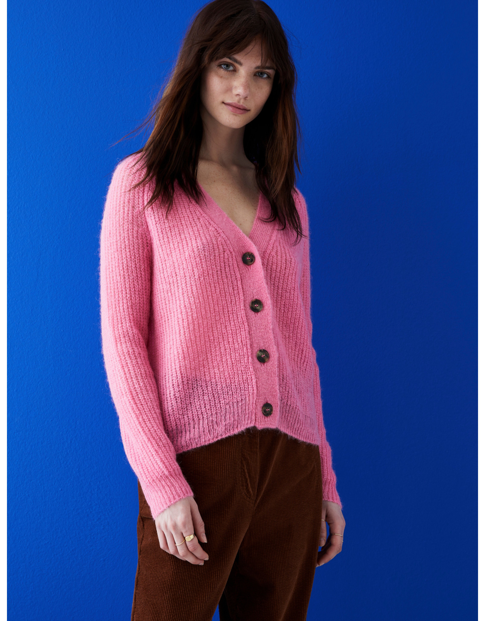 Round Pink Cardigan - pavilionfashion.com