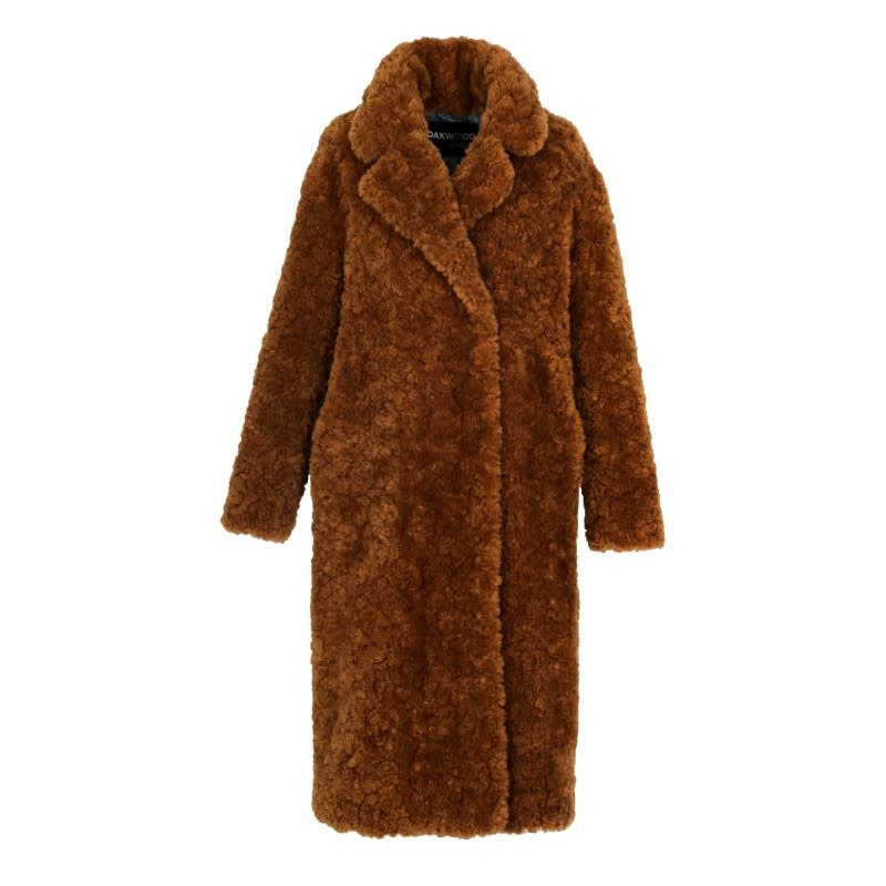 Gloire Brown Furry coat - pavilionfashion.com