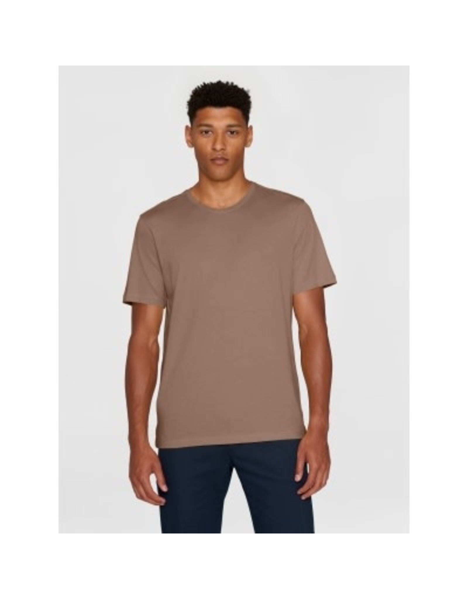 Knowledge Cotton Agnar Brown T Shirt