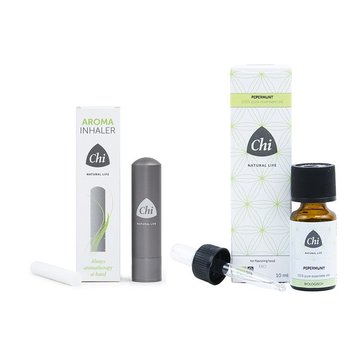 Chi Chi Aroma Inhaler + Pepermunt etherische olie, Cultivar 10 ml