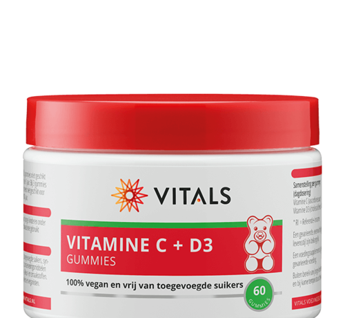 Vitals Vitals Vitamine C + D3 60 gummies/120 gummies