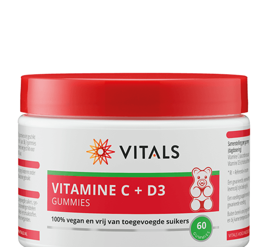 Vitals Vitamine C + D3 60 gummies/120 gummies
