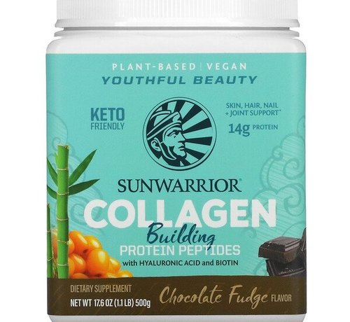 Sunwarrior Sunwarrior Collagen Building Protein Peptides, Chocolate Fudge 500 gram