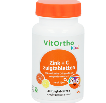 VitOrtho VitOrtho Kind Zink + C  30 zuigtabletten