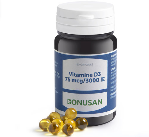 Bonusan Bonusan Vitamine D3 75 mcg/3000 IE 60 softgels