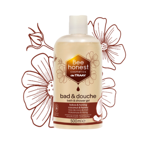 Bee Honest de Traay Bee Honest Bad & Douche kokos & honing 500 ml