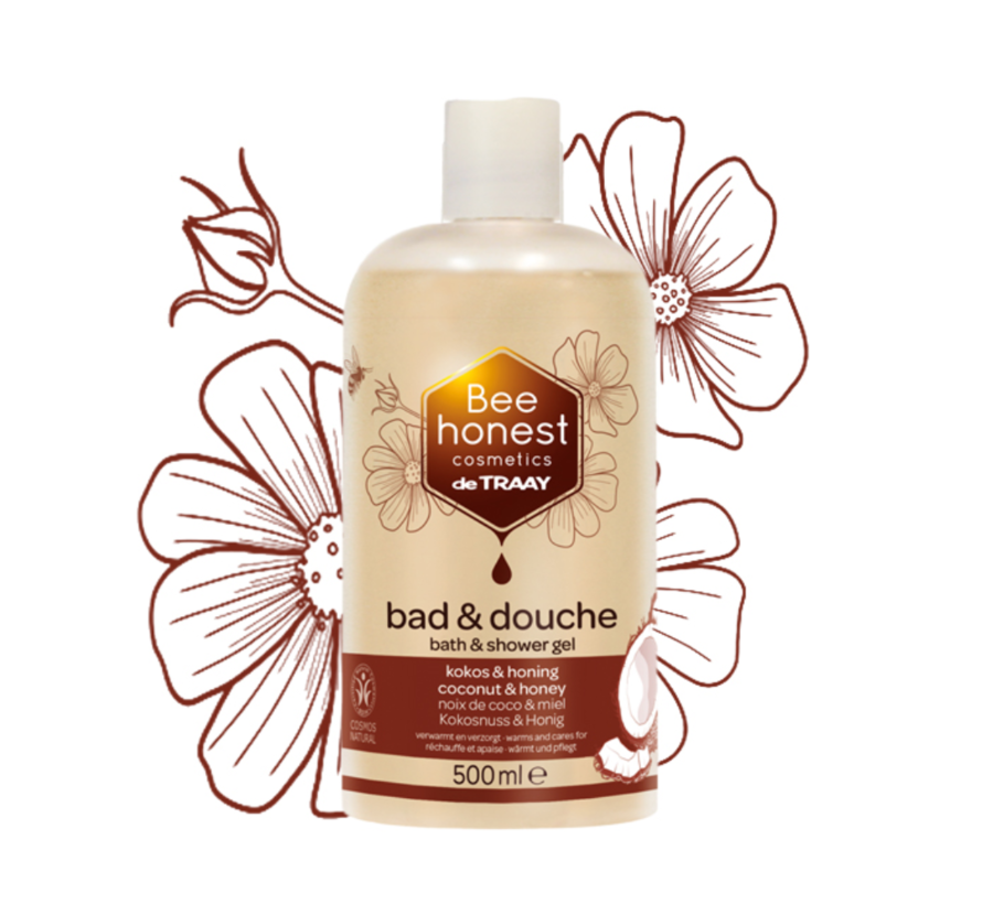 Bee Honest Bad & Douche kokos & honing 500 ml