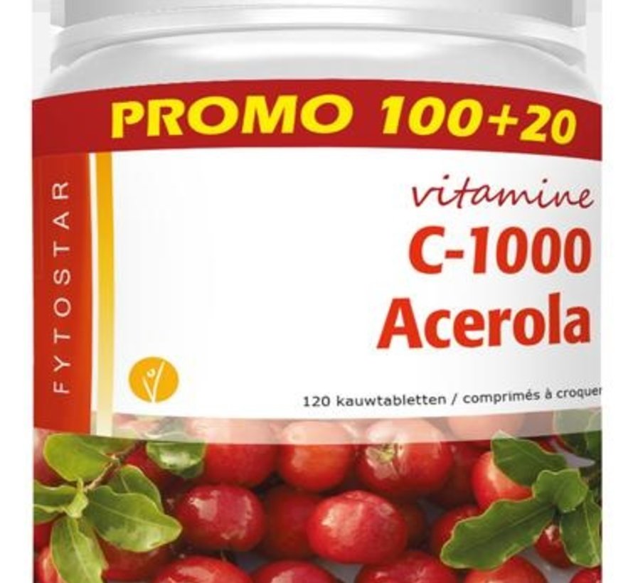 Fytostar C-1000 Acerola 120 kauwtabletten