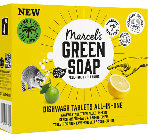 Marcel's Green Soap Vaatwastabletten grapefruit en limoen 24 tabs