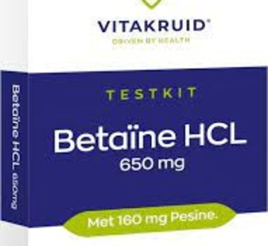 Vitakruid Betaïne HCL Testkit 10 tabletten