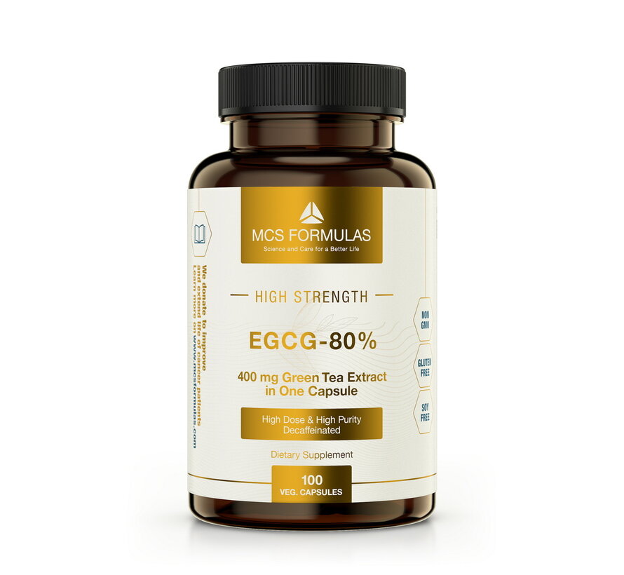 MCS Formulas EGCG 80%, 400 mg 100 capsules