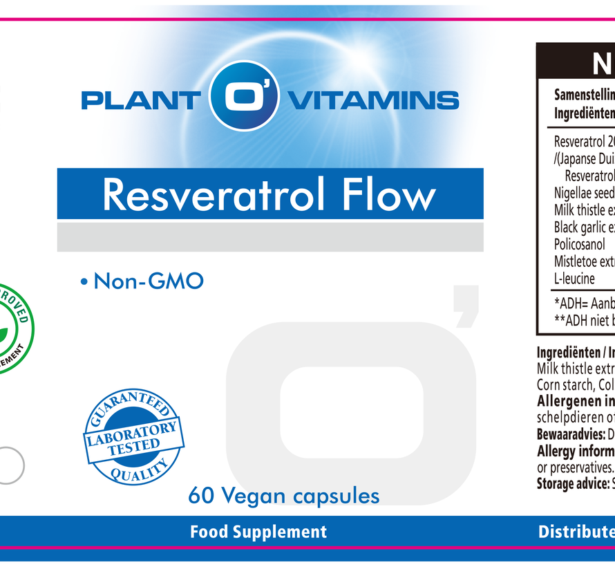 Resveratrol Flow 60 Vcaps Plantovitamins