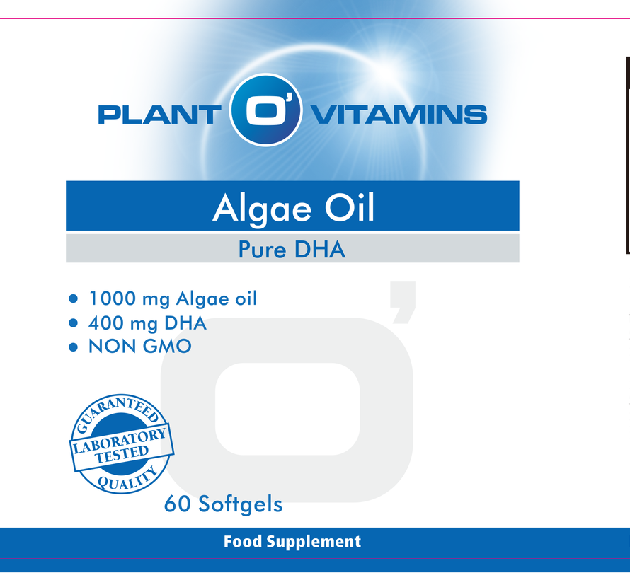 Plant O'Vitamins Algae oil 60 vegan softgels
