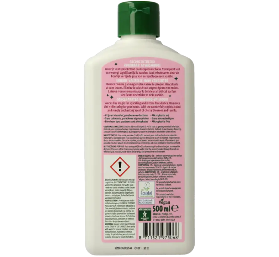 The Good Witch Afwasmiddel Kersenbloesem & vanille 500 ml