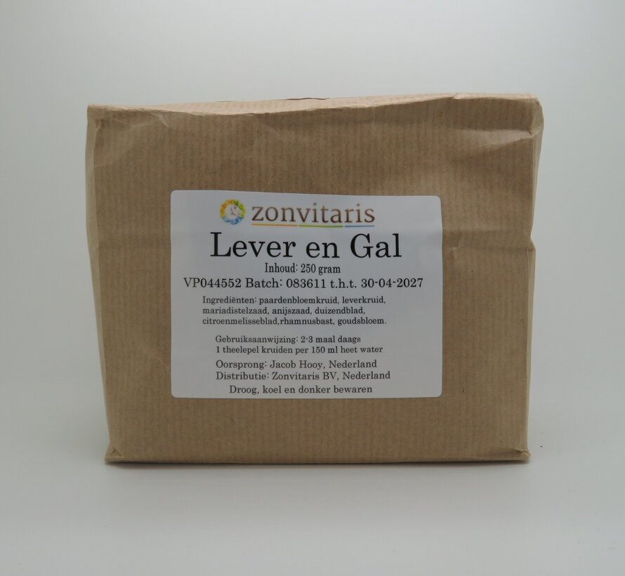 Zonvitaris Lever en Gal thee 250 gram