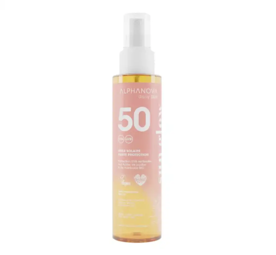 Alphanova SUN Beschermende Zonneolie SPF50 Sun Glow 125 ml