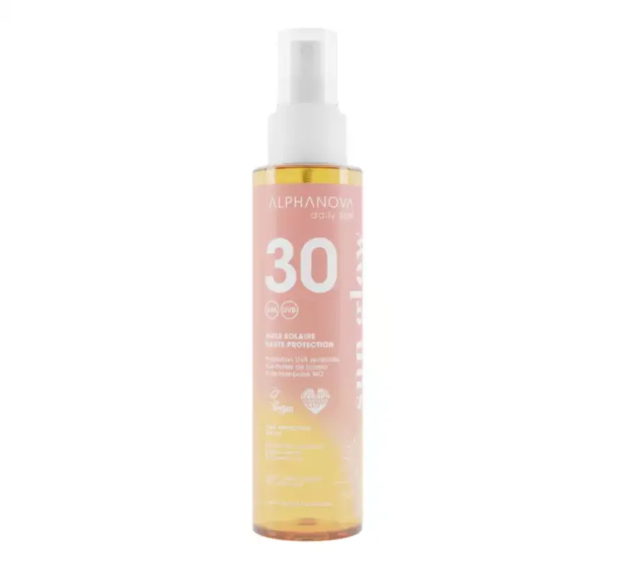 Alphanova SUN Beschermende Zonneolie SPF30 Sun Glow 125 ml
