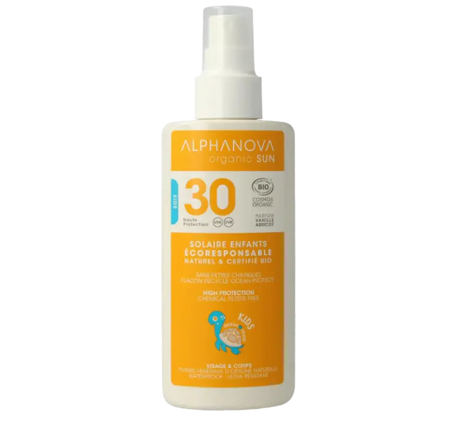 Alphanova Bio zonnebrandcrème voor kinderen SPF 30 vegan 125 gr