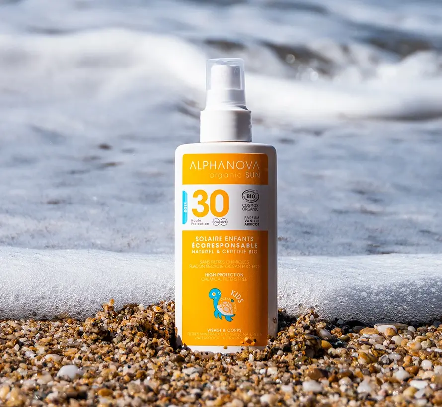 Alphanova Bio zonnebrandcrème voor kinderen SPF 30 vegan 125 gr
