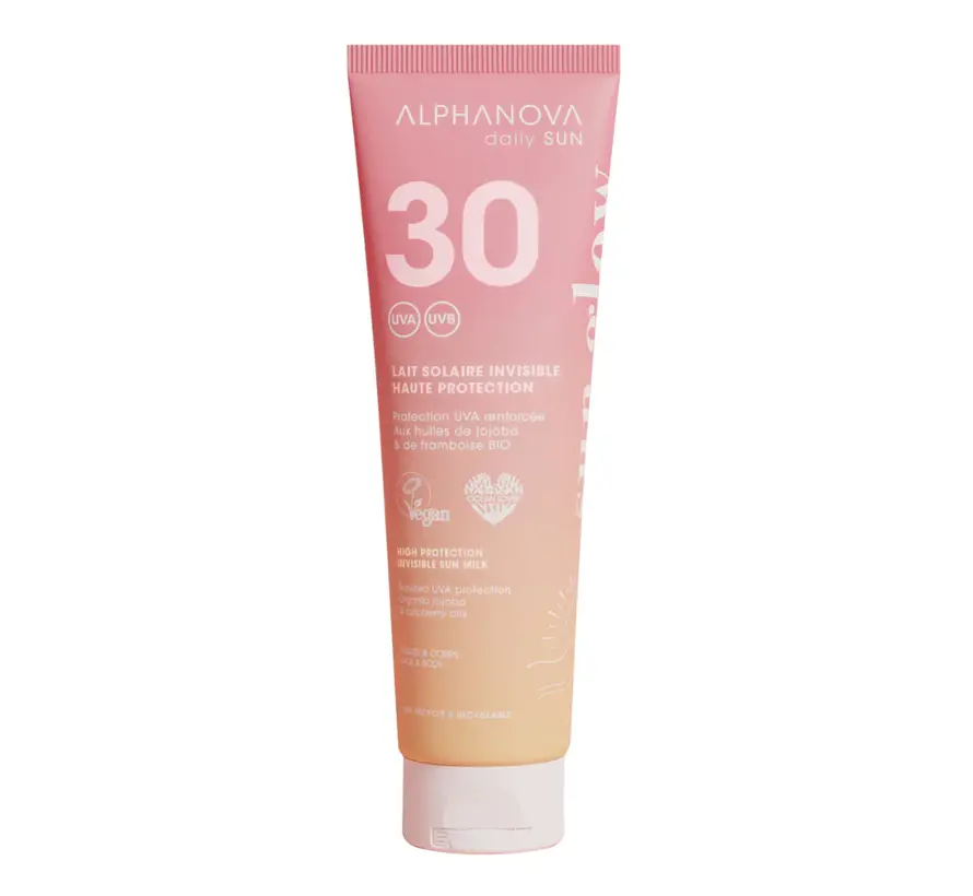 Alphanova Sun Invisible sun milk sun glow bio SPF30 - 150 ml