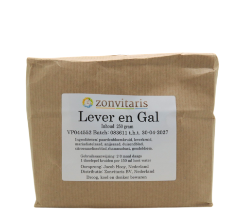 Zonvitaris Zonvitaris Lever en Gal thee 250 gram