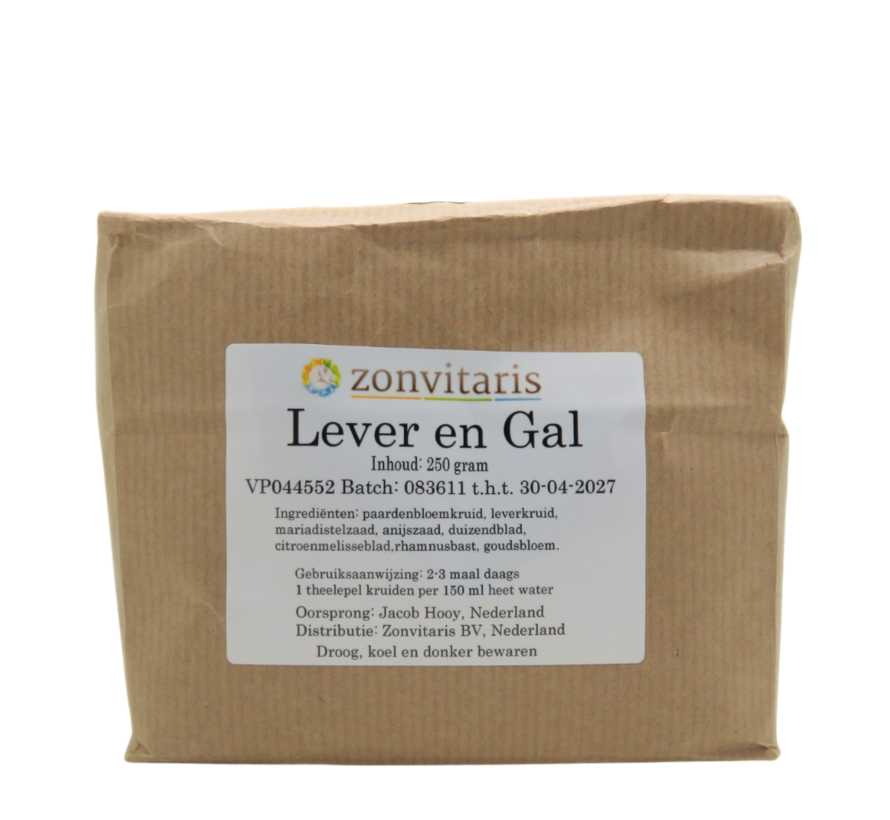 Zonvitaris Lever en Gal thee 250 gram