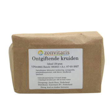 Zonvitaris Zonvitaris Ontgiftende kruiden thee 250 gram
