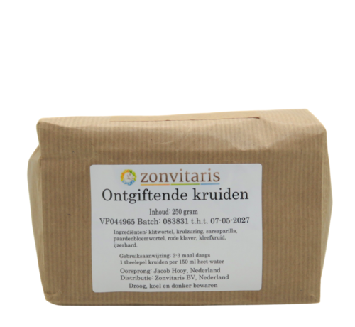 Zonvitaris Zonvitaris Ontgiftende kruiden thee 250 gram