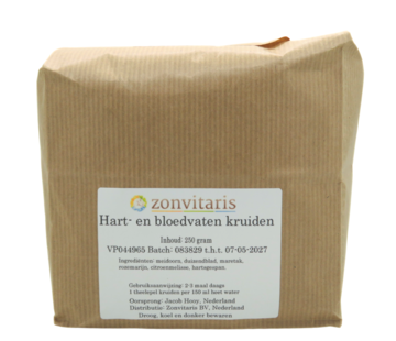 Zonvitaris Zonvitaris Hart- en bloedvaten kruiden thee 250 gram