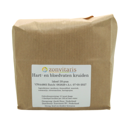 Zonvitaris Zonvitaris Hart- en bloedvaten kruiden thee 250 gram