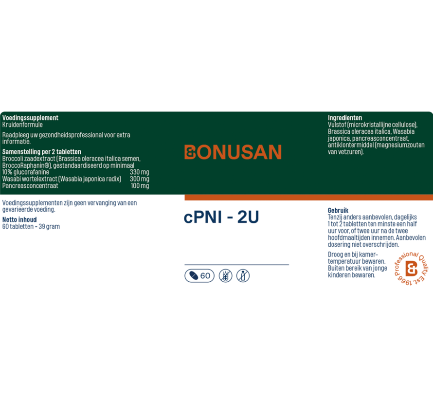 Bonusan cPNI-2U 60 tabletten