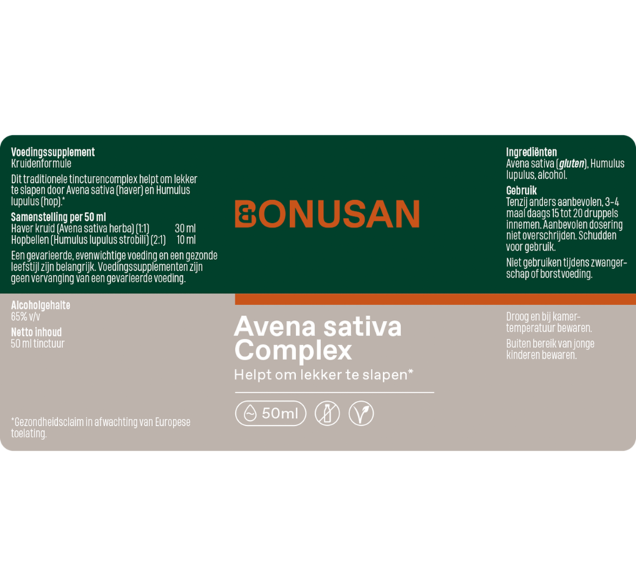 Bonusan Avena sativa complex tinctuur 50 ml