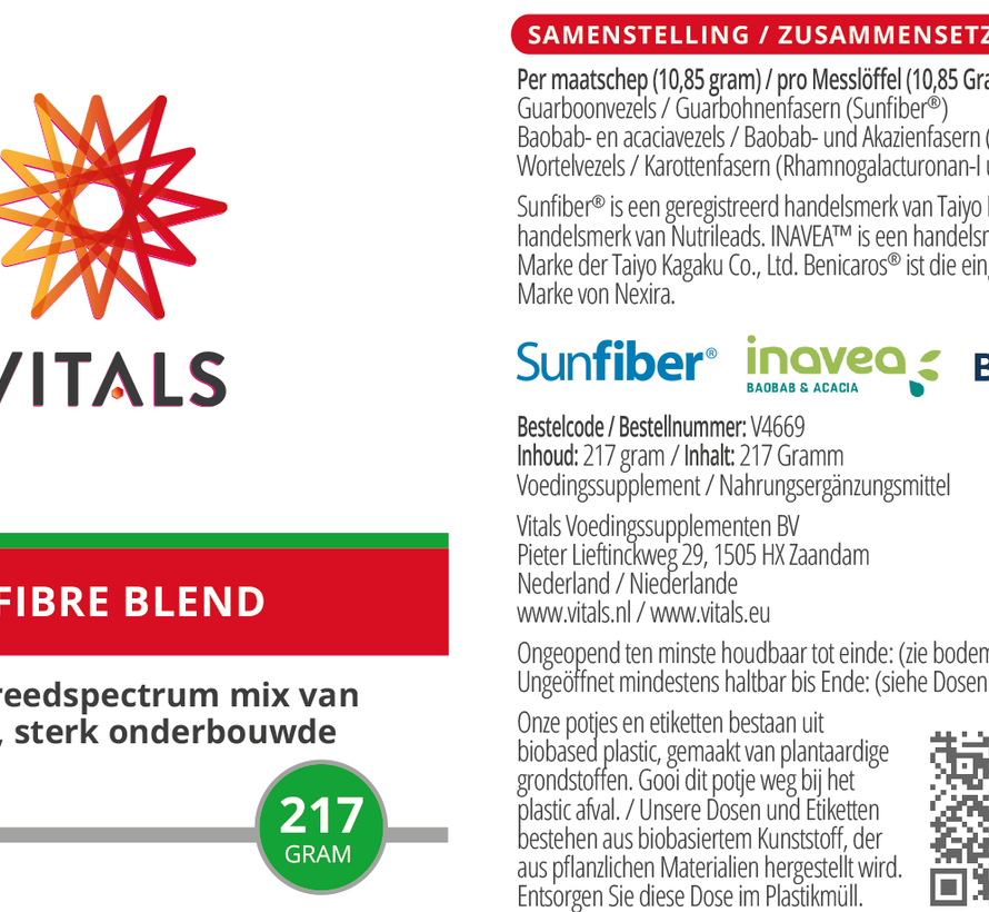Vitals Ultimate Fibre Blend 217 gram