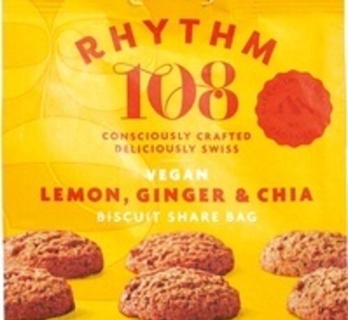Rhythm 108 Rhythm 108 Citroen, gember & chia biscuits 135 gr