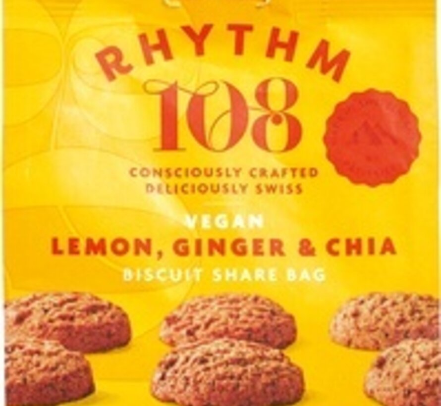 Rhythm 108 Citroen, gember & chia biscuits 135 gr