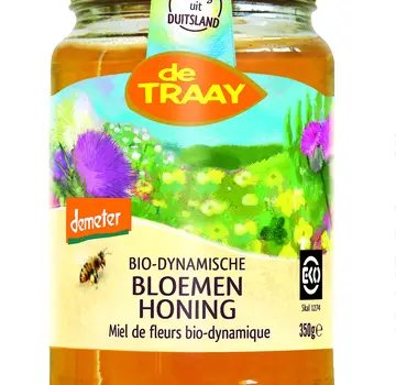 De Traay De Traay Bio-dynamische Bloemen honing 350 gram