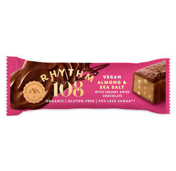 Rhythm 108 Rhythm 108 Vegan chocoladebar almond & sea salt  33 gram