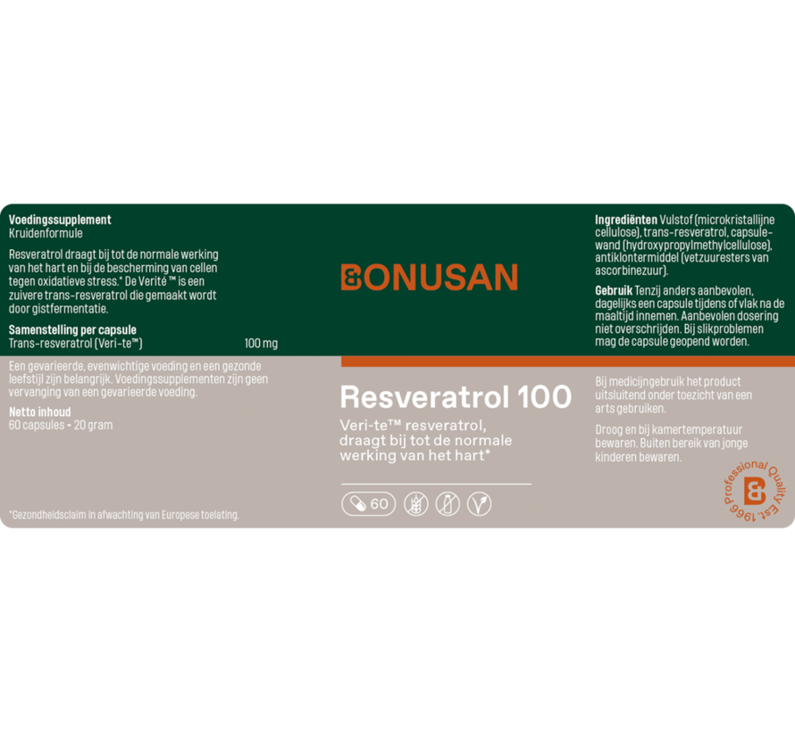 Bonusan Resveratrol 60 capsules