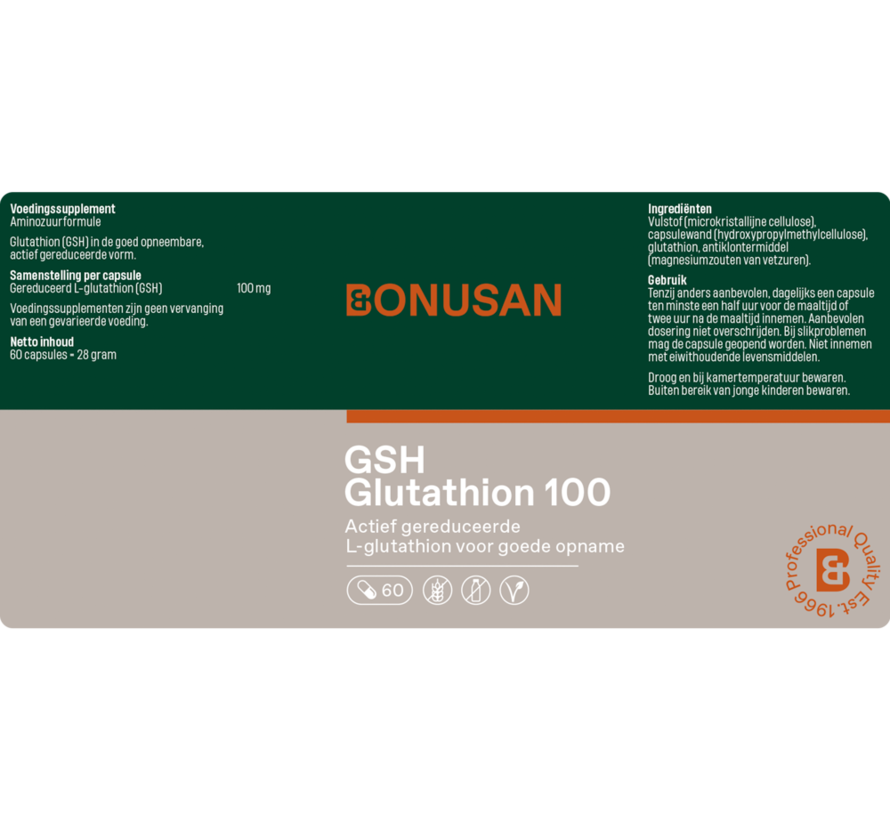 Bonusan GSH Glutathion 100 mg 60 capsules