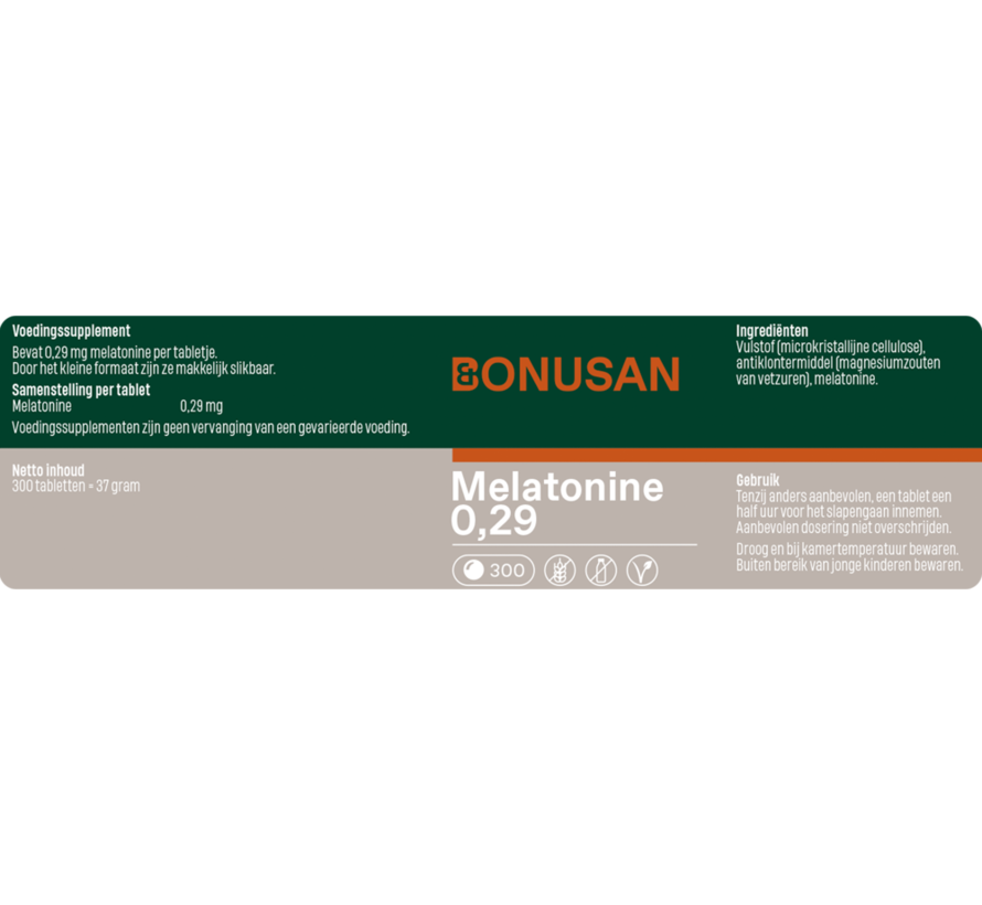 Bonusan Melatonine 0,29 mg 300 tabletten