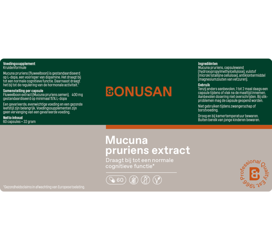 Bonusan Mucuna pruriens 60 capsules