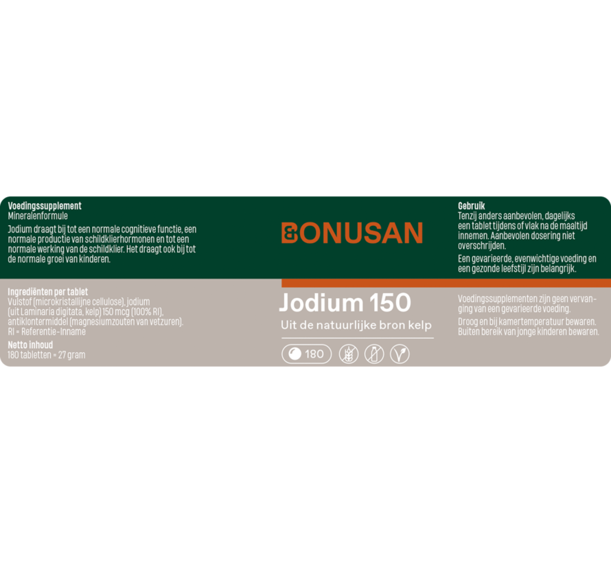 Bonusan Jodium 150 mcg 180 tabletten