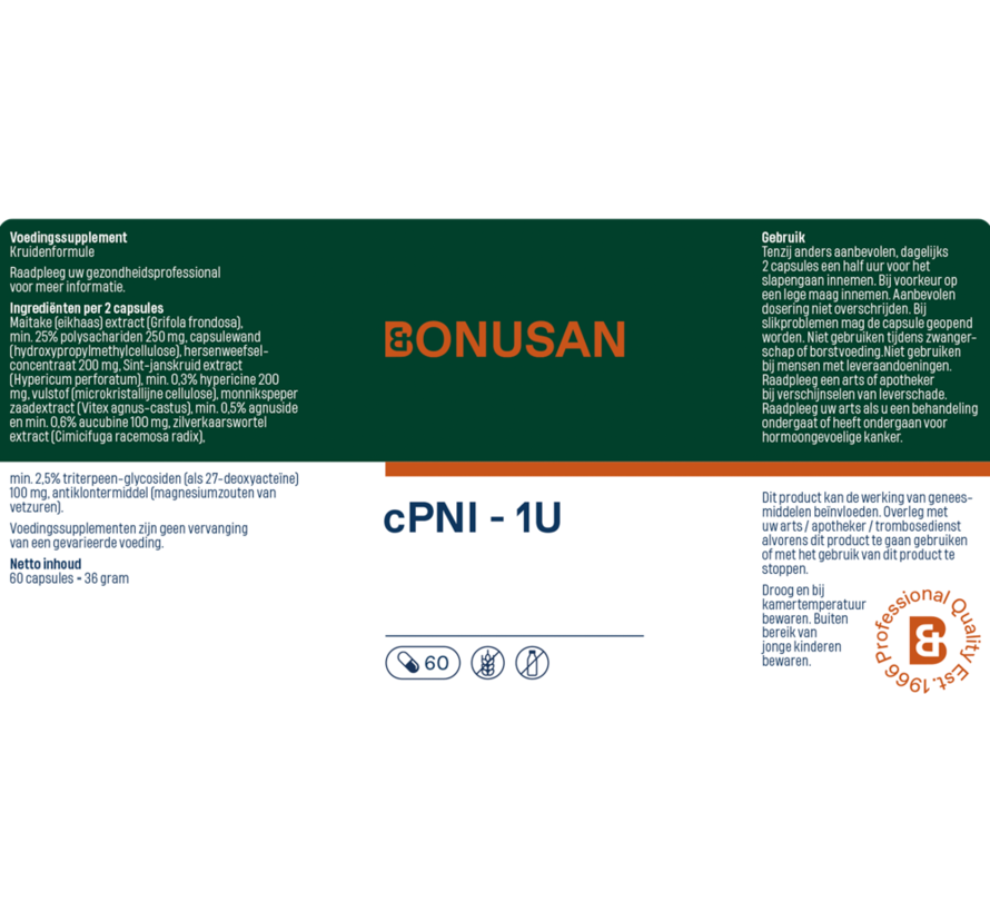 Bonusan cPNI-1U 60 capsules
