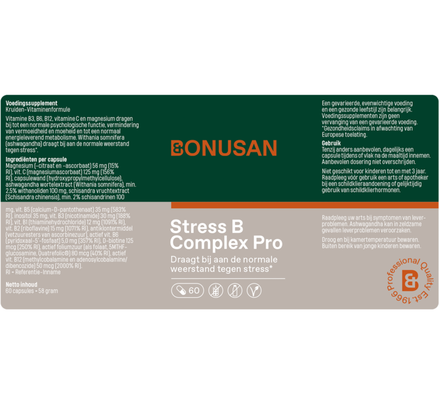 Bonusan Stress¹ B Complex 60 capsules