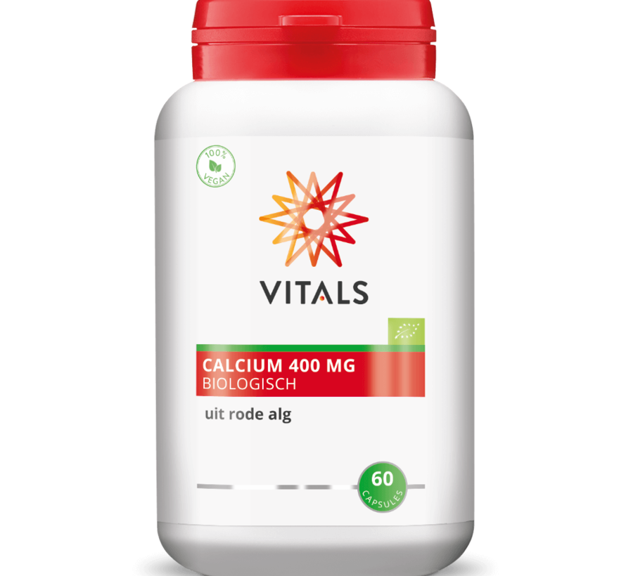 Vitals Calcium 400 mg uit rode alg 60 capsules