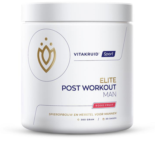 Vitakruid Vitakruid Elite Post Workout Man (Rood fruit) 360 gram